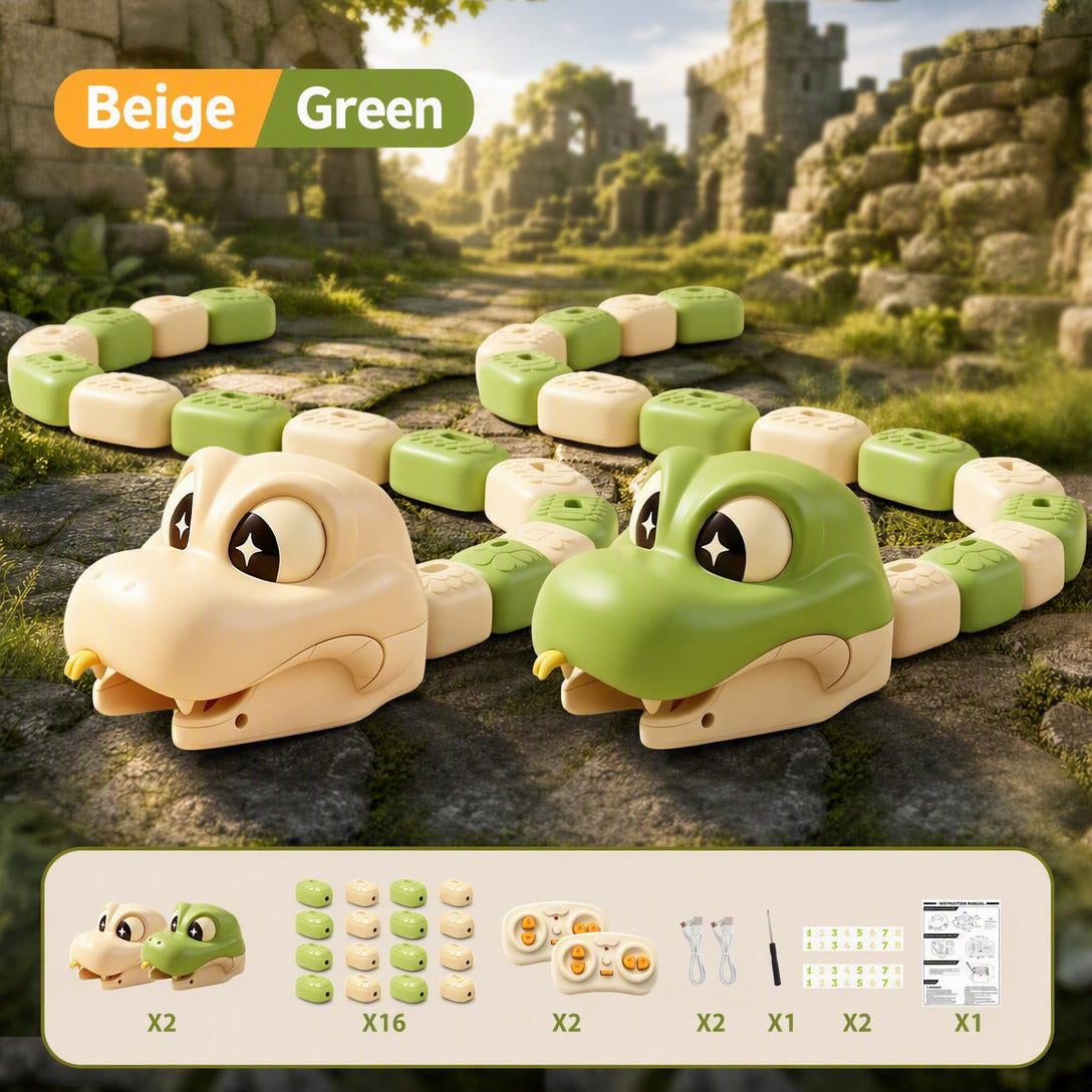 Remote Control Snake Toy with Magnetic Blocks