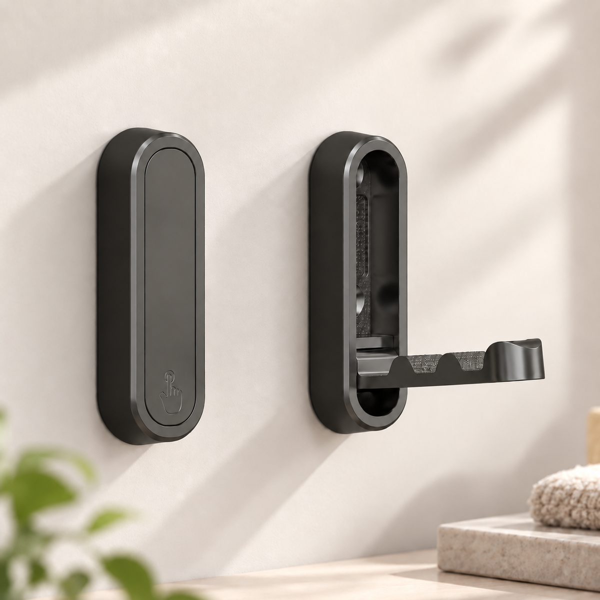 🚪 2-pack concealed folding coat hooks - suitable for offices, kitchens, bedrooms, and bathrooms