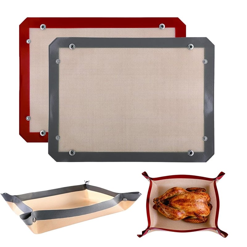 🍪 Transformable Snap-Up Silicone Baking Mat | 2-in-1 Non-Stick Baking Tray