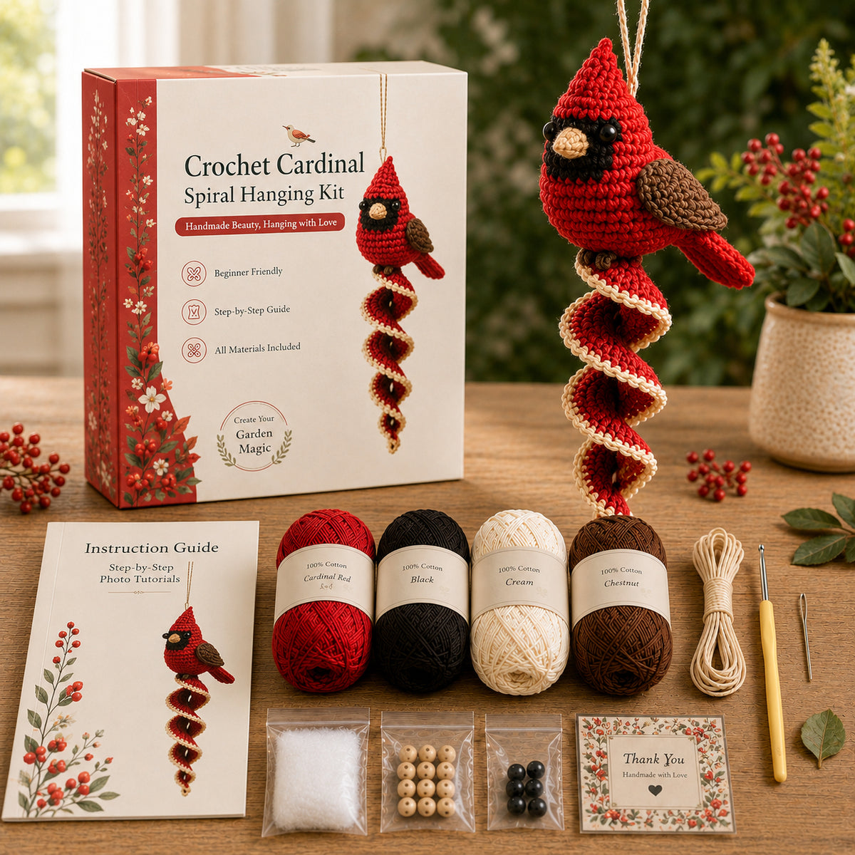 🌿 All-in-One Crochet Animal Hanging Kit | Relaxing & Easy DIY Craft for Beginners 🧶