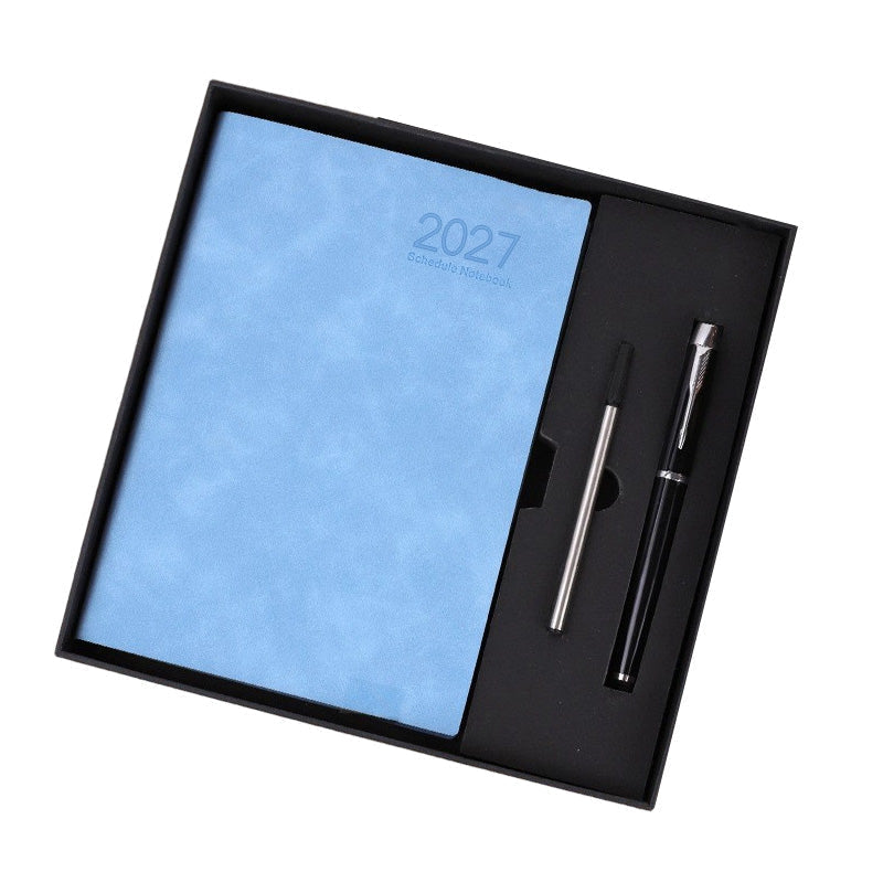 📅 2027 Deluxe Daily Planner with Pen – Waterproof Cover & Color-Coded Index 🖊️