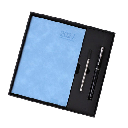 📅 2027 Deluxe Daily Planner with Pen – Waterproof Cover & Color-Coded Index 🖊️