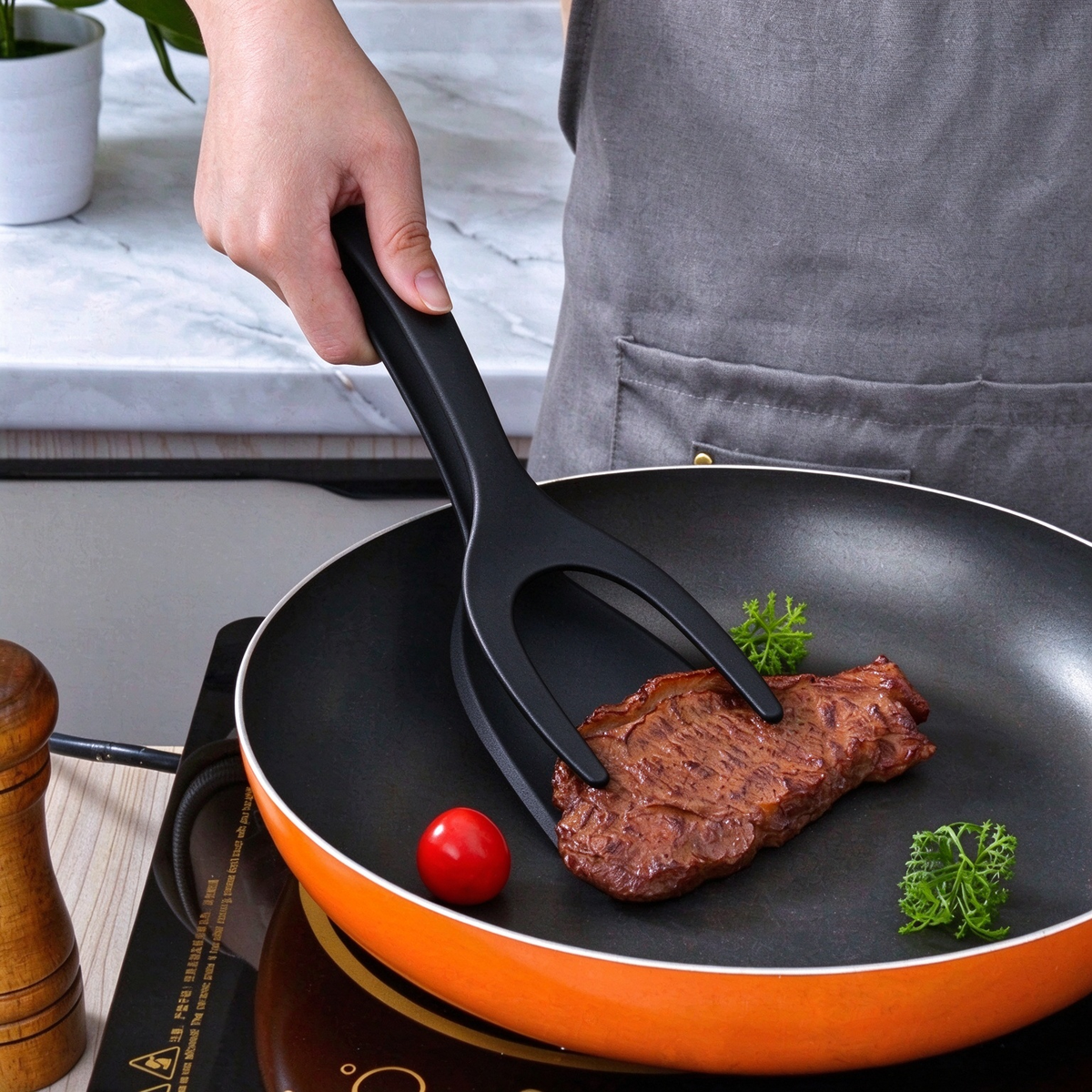 🍳2-in-1 Multifunctional Spatula-Tong - Lightweight and Durable Nylon Kitchen Tool