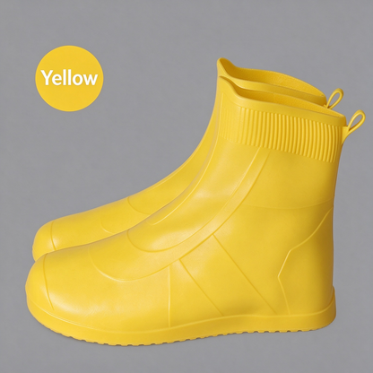 ☔Reusable Latex Rain Shoe Covers – Mid-calf, Waterproof, and Wear-resistant