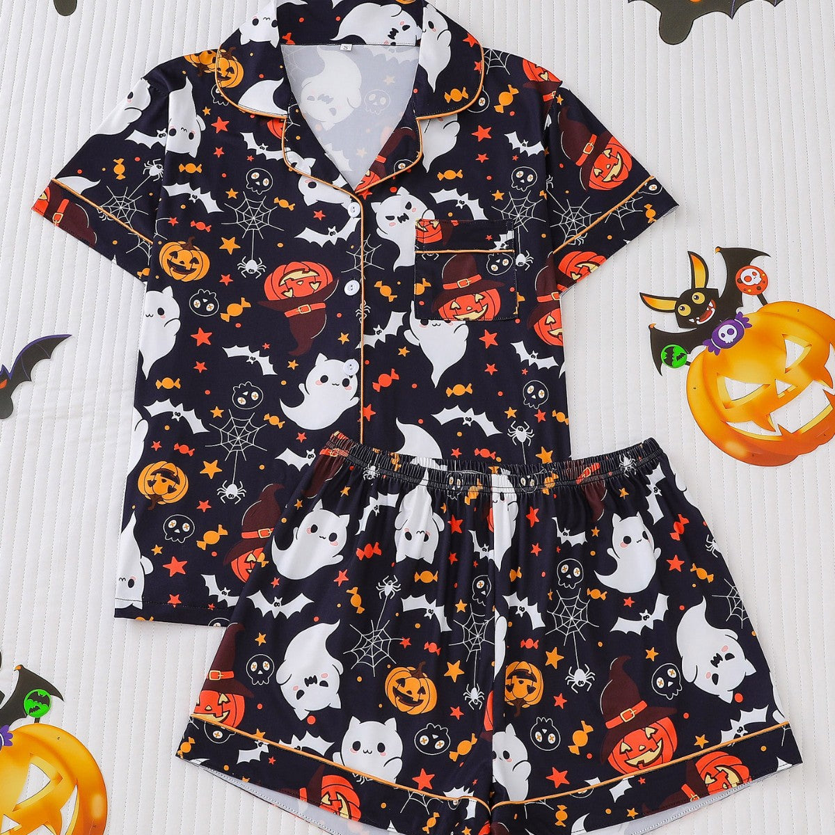 Dark Ghost Pumpkin Pajamas