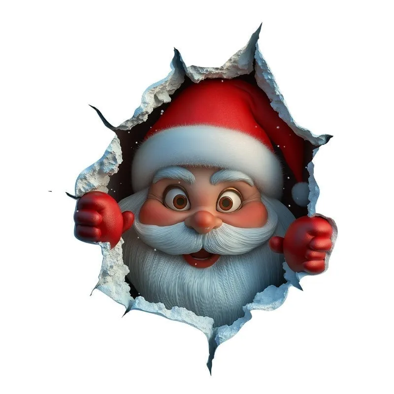 🎅 Santa Claus Wall Sticker | Peel & Stick Christmas Decor 🎄✨