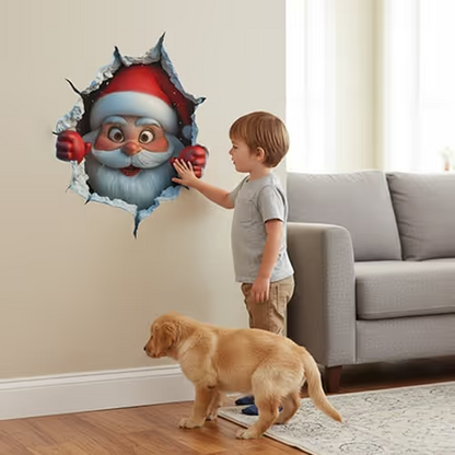 🎅 Santa Claus Wall Sticker | Peel & Stick Christmas Decor 🎄✨