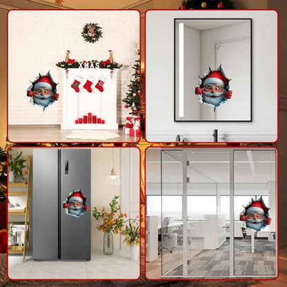 🎅 Santa Claus Wall Sticker | Peel & Stick Christmas Decor 🎄✨