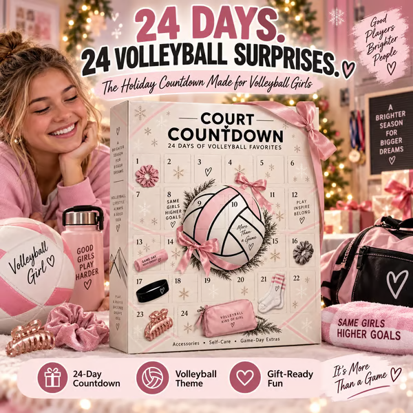 🏐Volleyball Advent Calendar – 24-Day Christmas Countdown Gift for Girls, Players & Teammates
