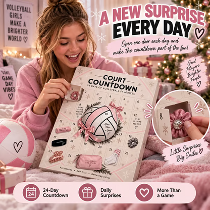 🏐Volleyball Advent Calendar – 24-Day Christmas Countdown Gift for Girls, Players & Teammates