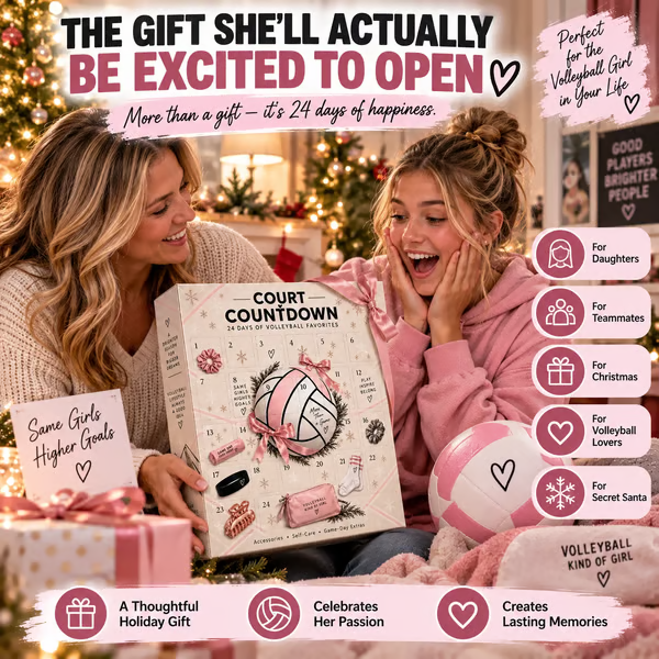 🏐Volleyball Advent Calendar – 24-Day Christmas Countdown Gift for Girls, Players & Teammates