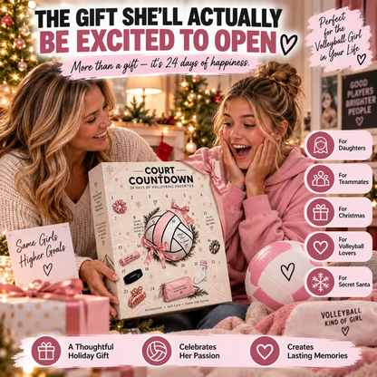 🏐Volleyball Advent Calendar – 24-Day Christmas Countdown Gift for Girls, Players & Teammates
