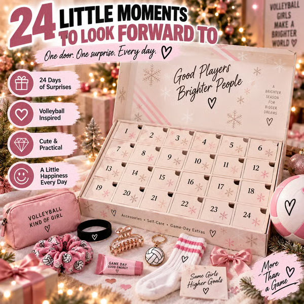 🏐Volleyball Advent Calendar – 24-Day Christmas Countdown Gift for Girls, Players & Teammates