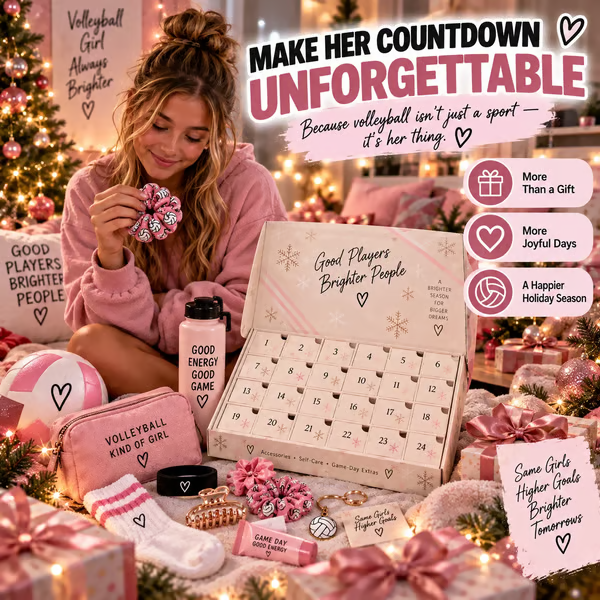 🏐Volleyball Advent Calendar – 24-Day Christmas Countdown Gift for Girls, Players & Teammates