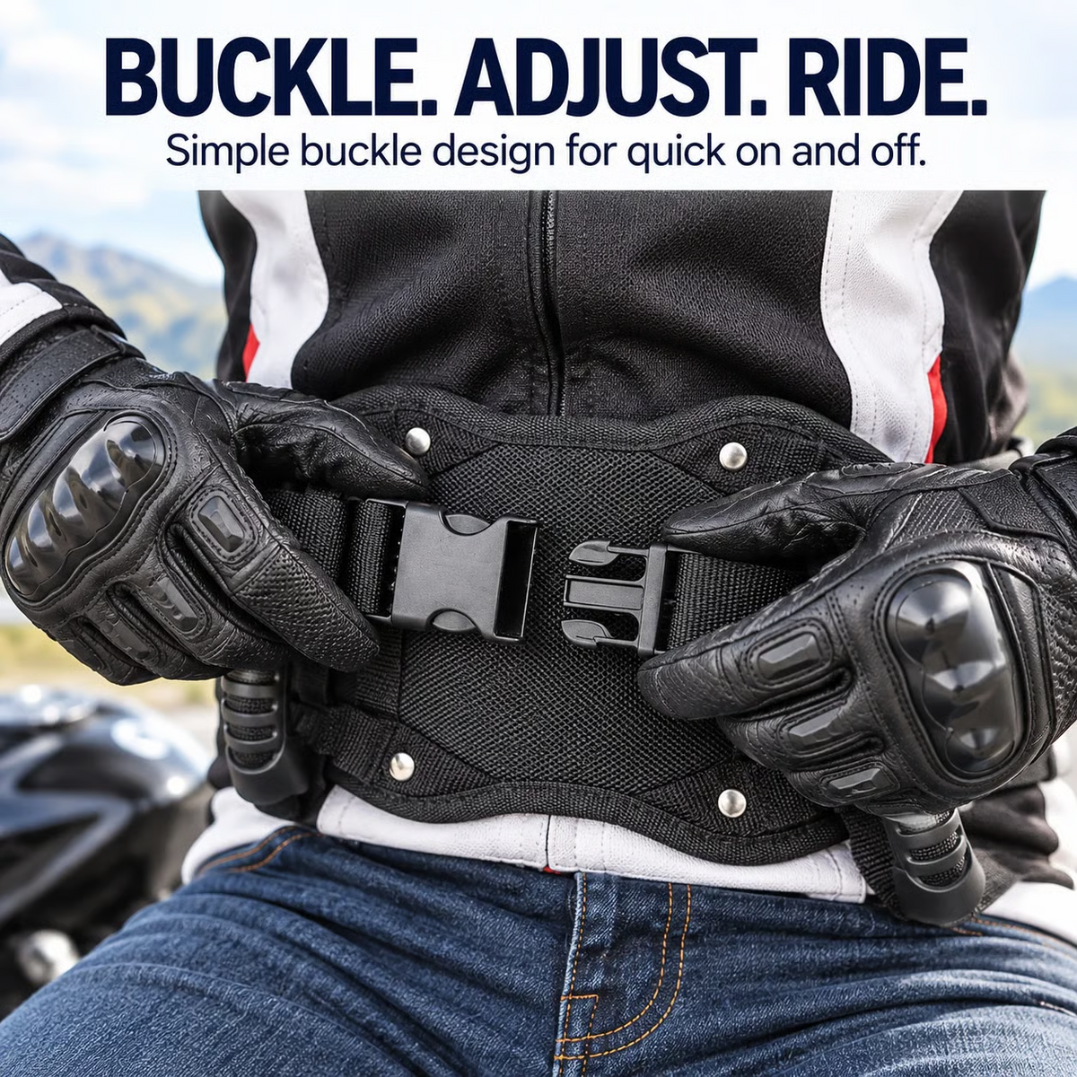✊Motorcycle Passenger Grab Handle – Safe, Adjustable Strap-Style Handle
