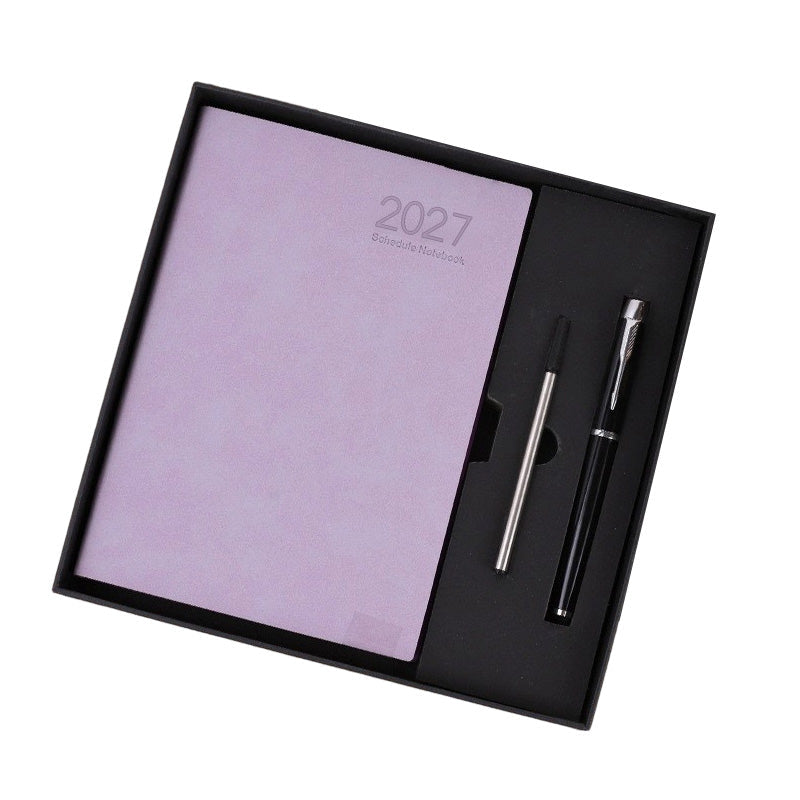 📅 2027 Deluxe Daily Planner with Pen – Waterproof Cover & Color-Coded Index 🖊️
