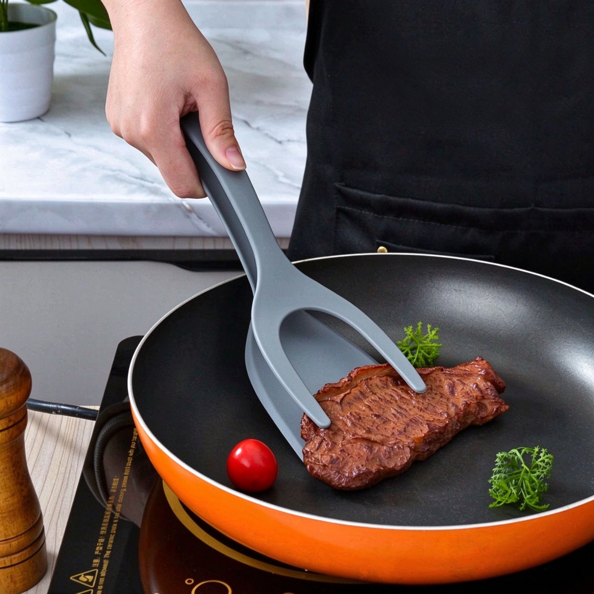 🍳2-in-1 Multifunctional Spatula-Tong - Lightweight and Durable Nylon Kitchen Tool