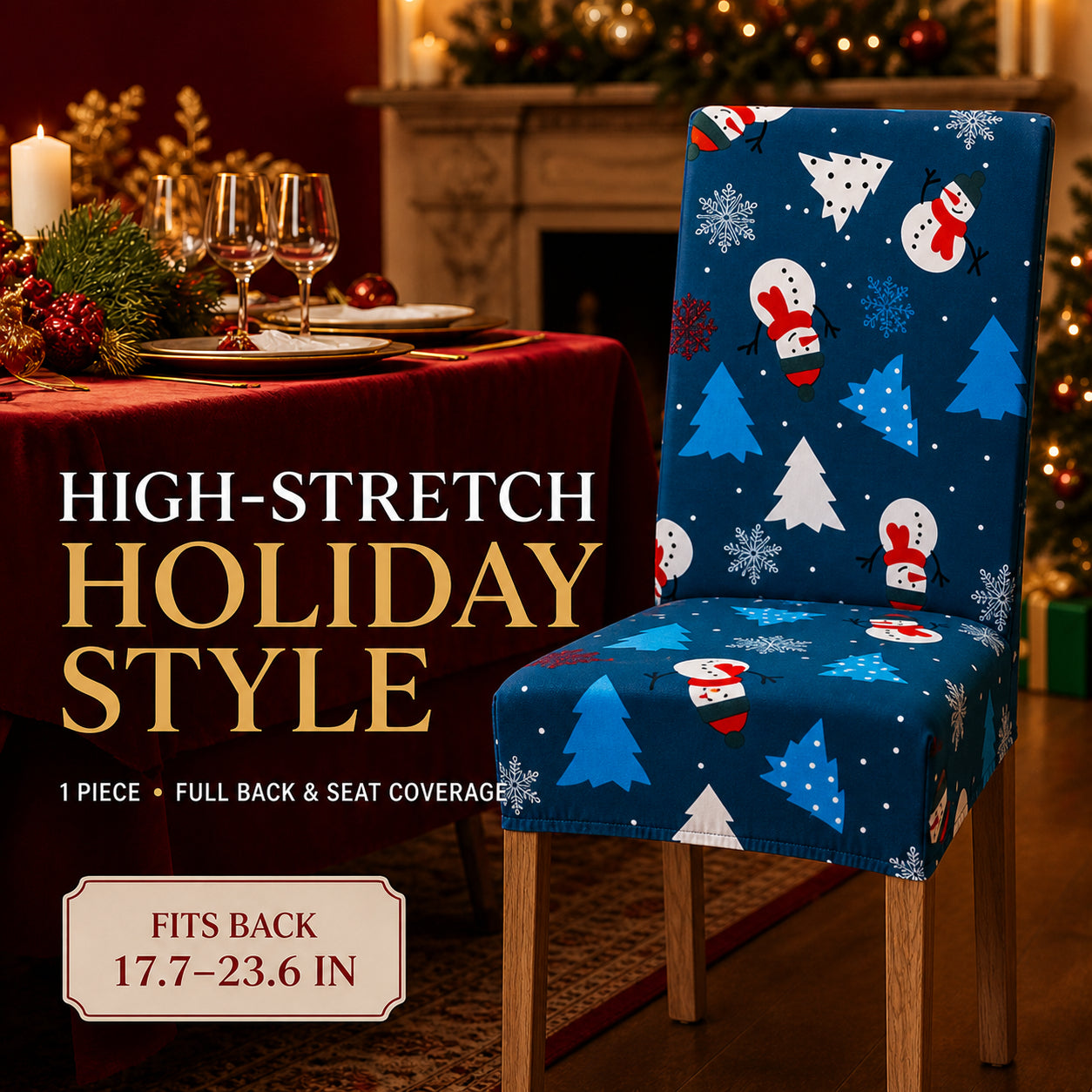 ✨ Transform Your Dining Room in Seconds! 🎄 Ultra-Stretch Christmas Chair Covers 🪑🔥