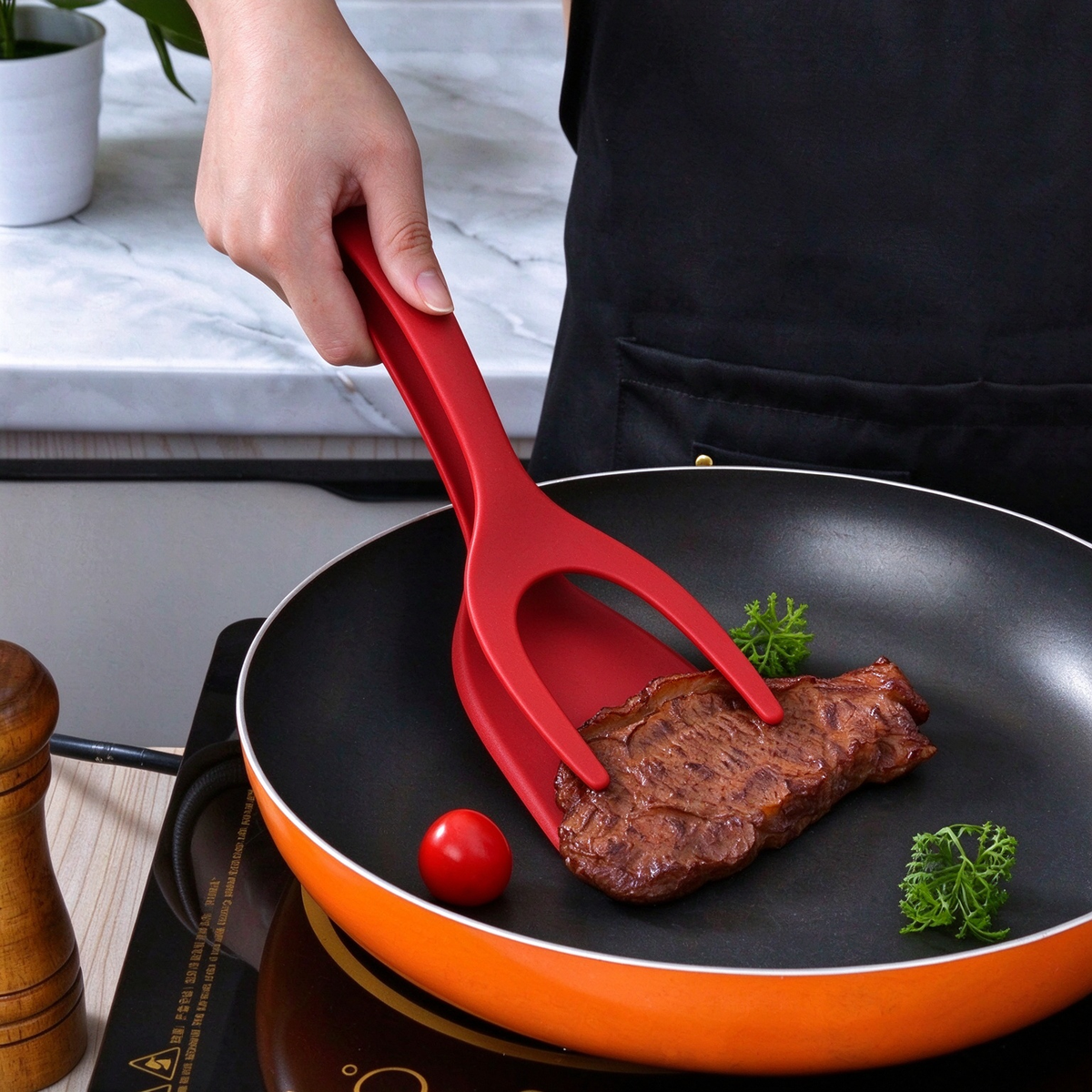 🍳2-in-1 Multifunctional Spatula-Tong - Lightweight and Durable Nylon Kitchen Tool