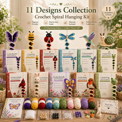 🌿 All-in-One Crochet Animal Hanging Kit | Relaxing & Easy DIY Craft for Beginners 🧶