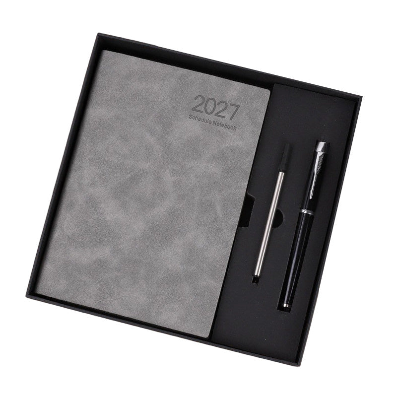 📅 2027 Deluxe Daily Planner with Pen – Waterproof Cover & Color-Coded Index 🖊️
