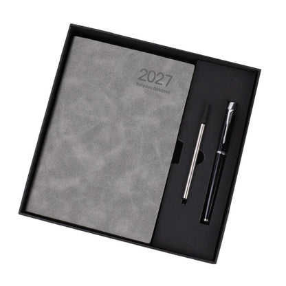 📅 2027 Deluxe Daily Planner with Pen – Waterproof Cover & Color-Coded Index 🖊️