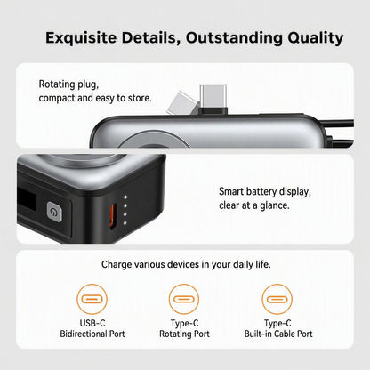 Dual-C Port Apple Watch Wireless Charging Case