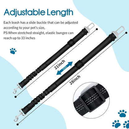 🧵Pet Car Seat Belt – High-Strength, Retractable, and Adjustable Harness