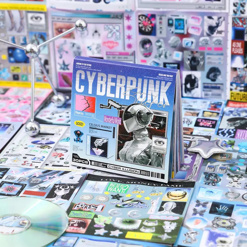 📼 90s/2000s Aesthetic Retro & Future Sticker Book