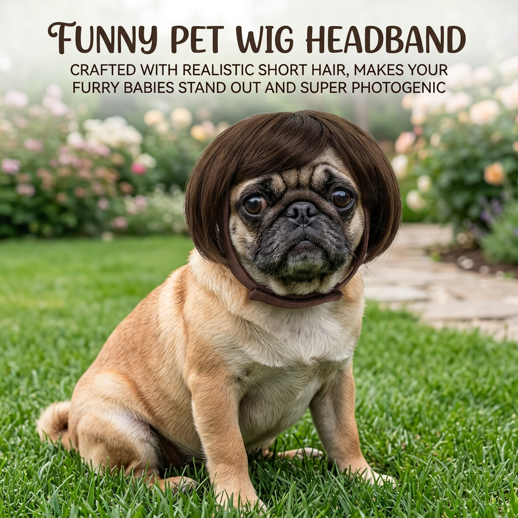 🐶Funny Pet Wig Hair Accessories for Dogs & Cats