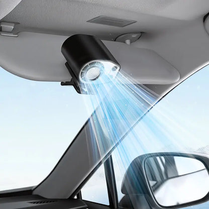 ❄️ Semiconductor Cooling Car Clip On Fan - 360° Rotation, 100 Speeds Adjustable