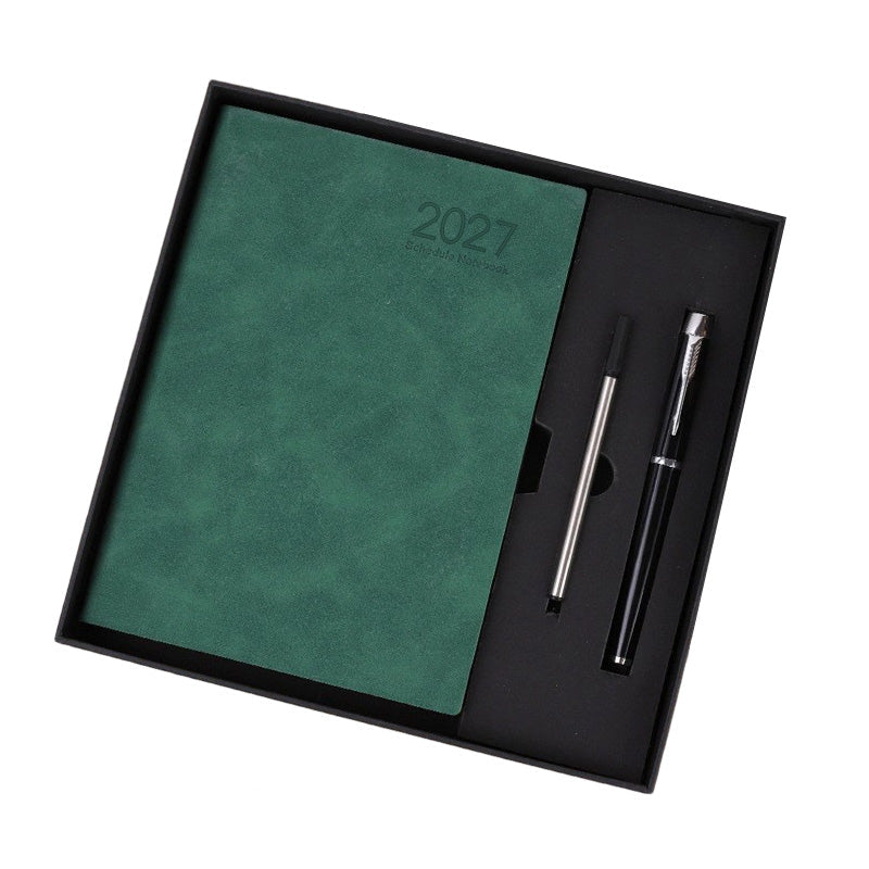 📅 2027 Deluxe Daily Planner with Pen – Waterproof Cover & Color-Coded Index 🖊️