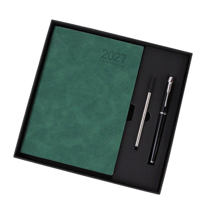 📅 2027 Deluxe Daily Planner with Pen – Waterproof Cover & Color-Coded Index 🖊️