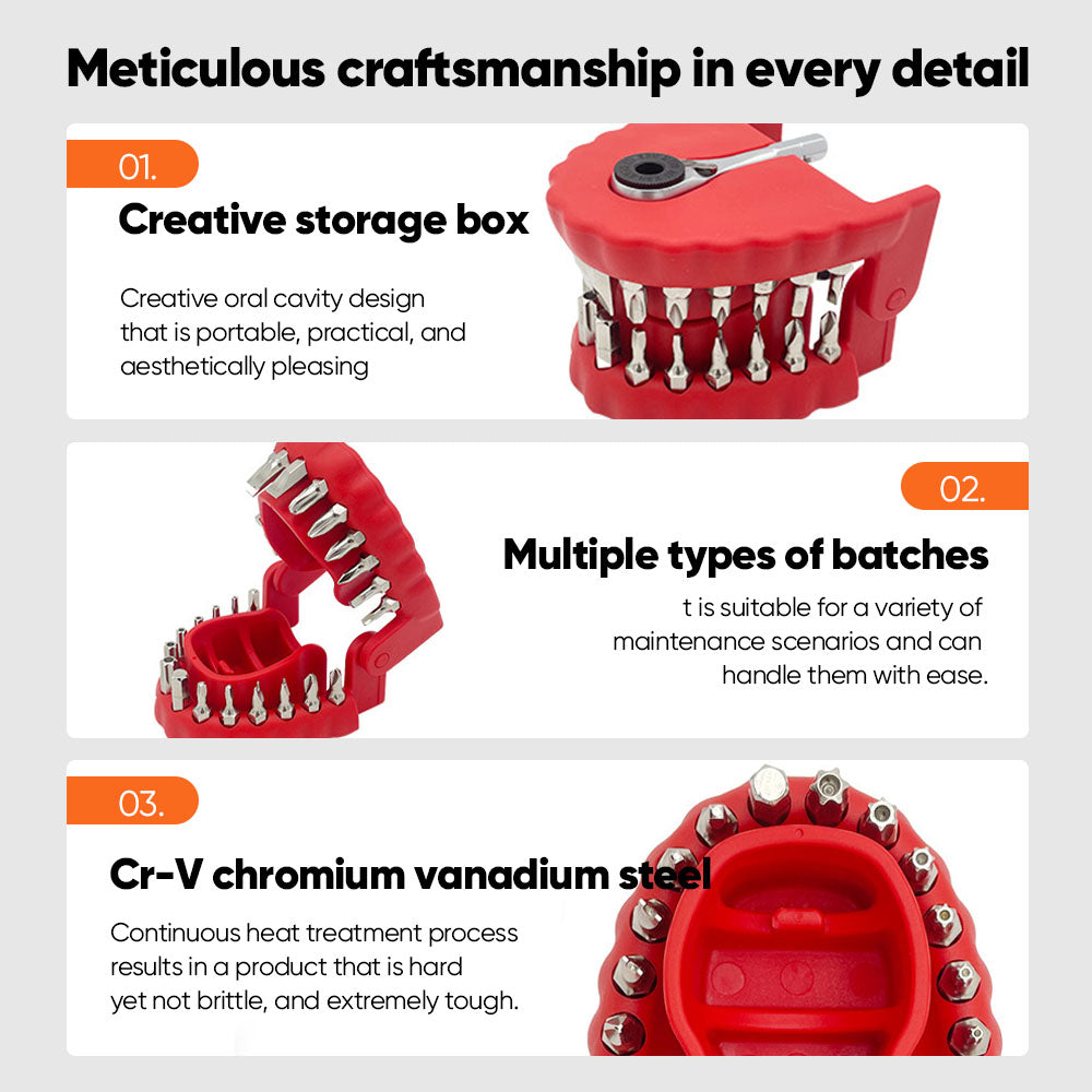 Fvaulity™ Multifunctional Tooth-Shaped Screwdriver Set