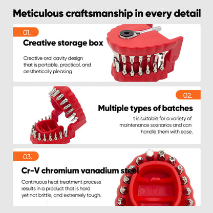 Fvaulity™ Multifunctional Tooth-Shaped Screwdriver Set
