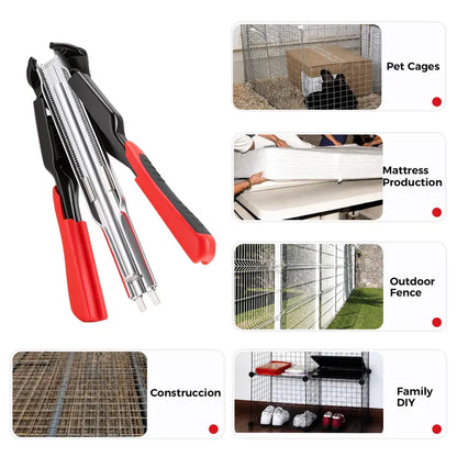 Fencing Plier Staple Gun Cage Clamp for Animal Pet Cages Fencing, Upholstery