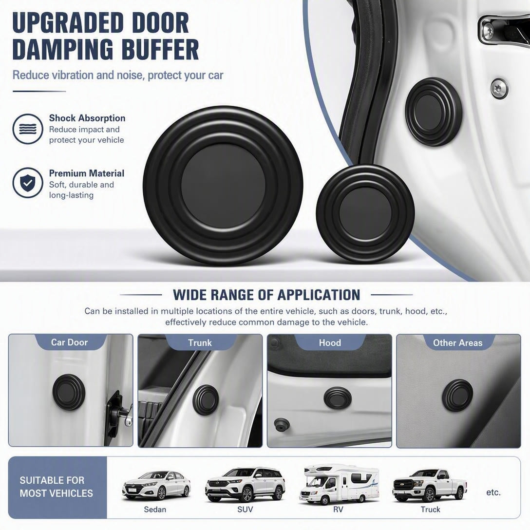 12-Pack Car Door Shock Absorbing Gasket Protector