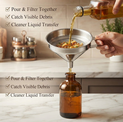 Reusable Stainless Steel Funnel Filter
