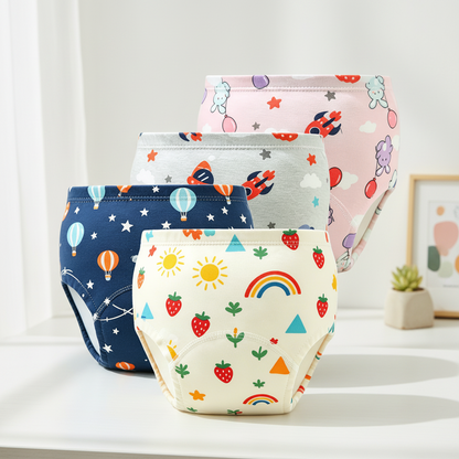 🚽🌱 Toddler Potty Training Pants 100% Cotton Soft Reusable Underwear