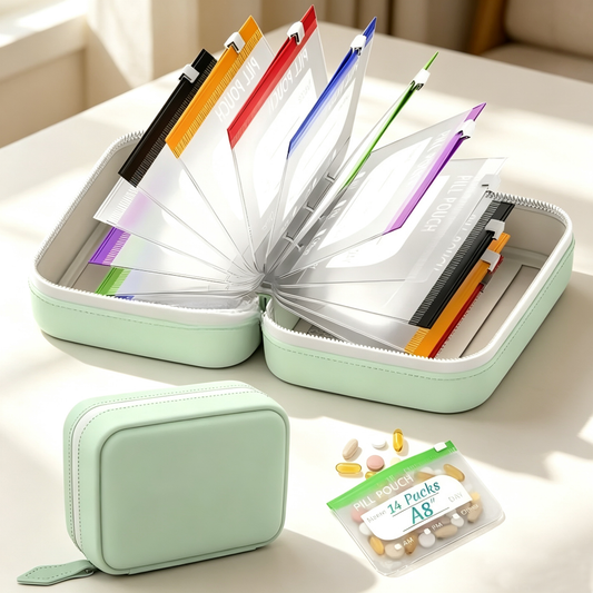 💊Reusable waterproof travel medicine bag set