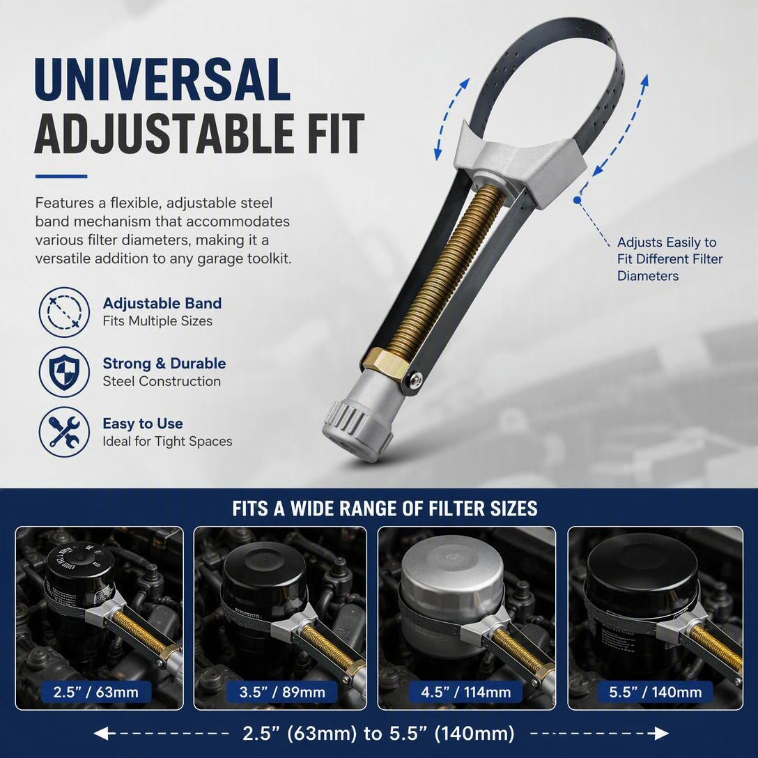 🛠️Yuanbao steel strip wrench oil filter removal tool