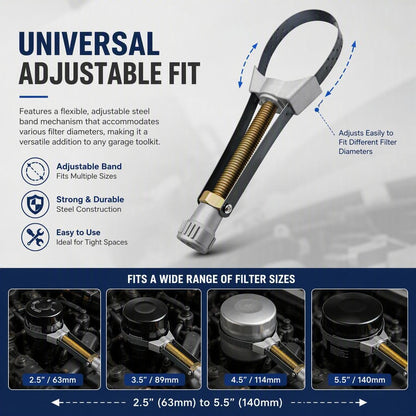 🛠️Yuanbao steel strip wrench oil filter removal tool