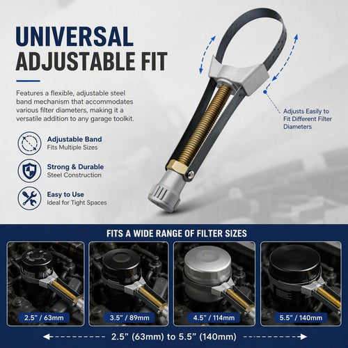 🛠️Yuanbao steel strip wrench oil filter removal tool