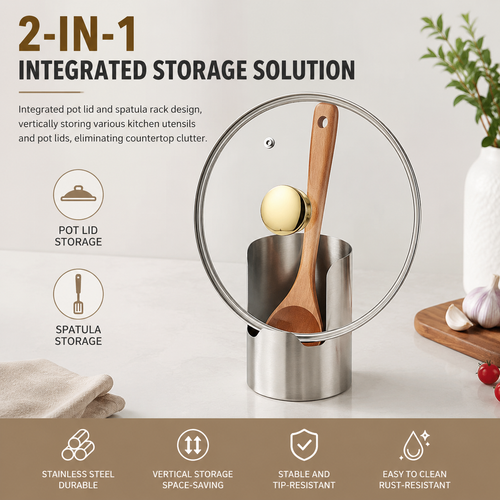 ✨2-in-1 Multifunctional Kitchen Utensil Rack