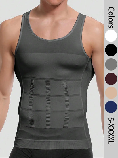 🔥Hot Sale 49% off🌟💪 Men Seamless Compression Tank Top Slim Fit Body