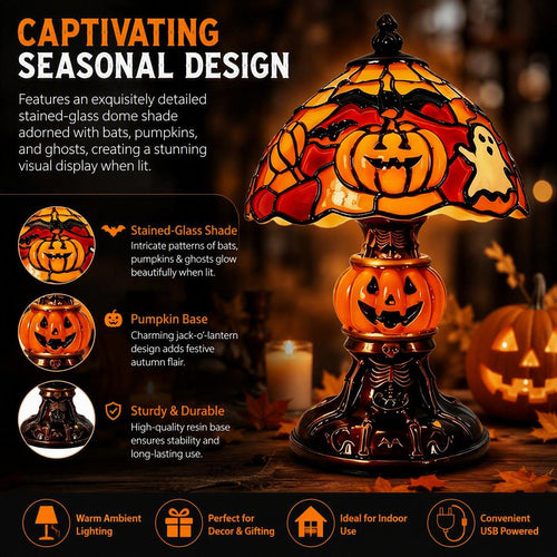 🎃Halloween Ghost Bat Pumpkin Table Lamp