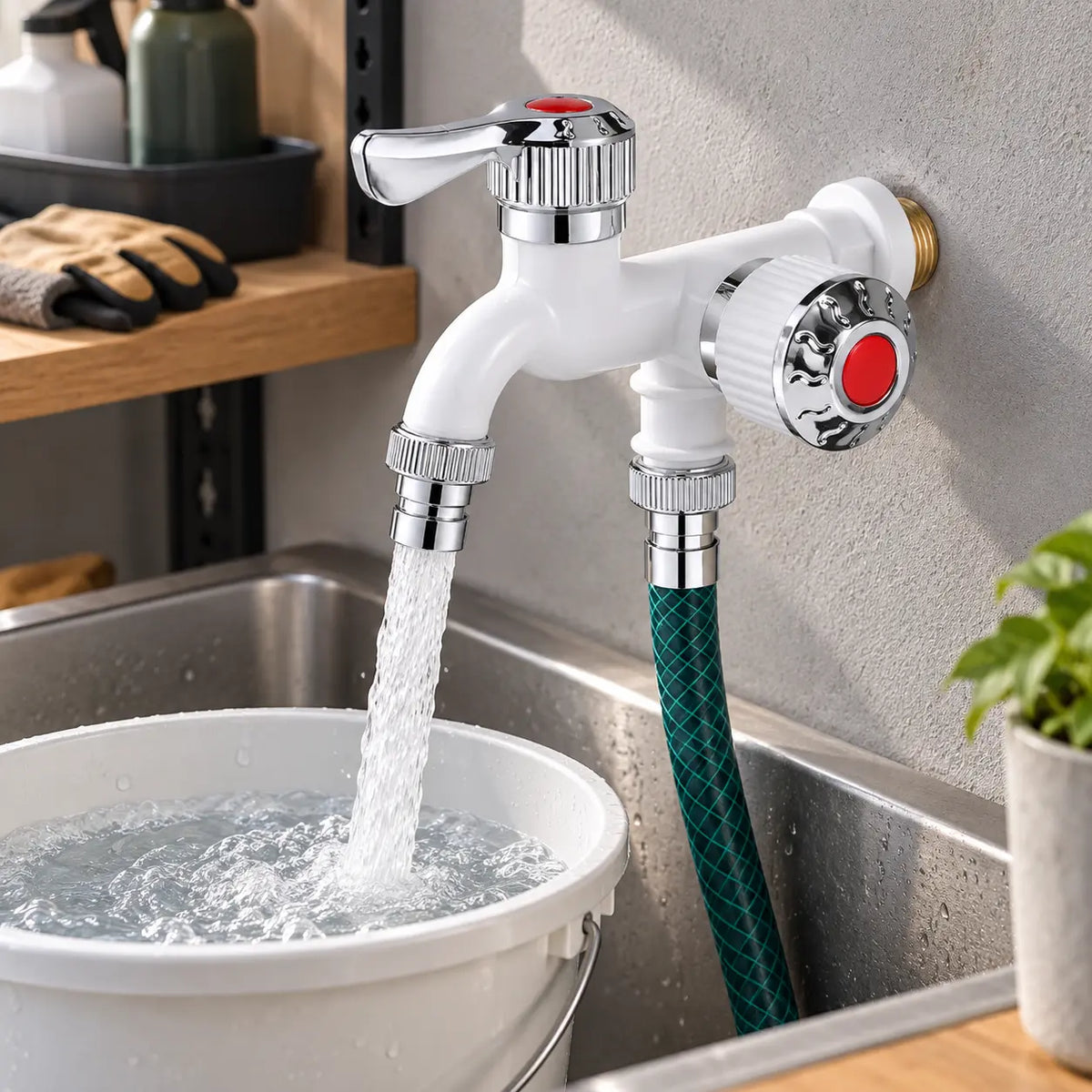 🚰 2-in-1 Dual Outlet Utility Faucet