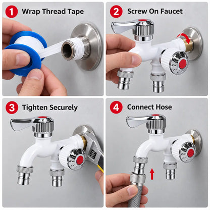 🚰 2-in-1 Dual Outlet Utility Faucet