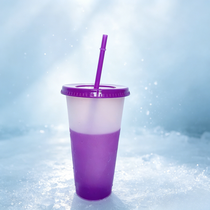 ❄️Summer temperature-regulating large-capacity color-changing cup when cooled
