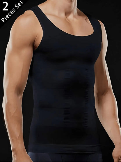 🔥Hot Sale 49% off🌟💪 Men Seamless Compression Tank Top Slim Fit Body